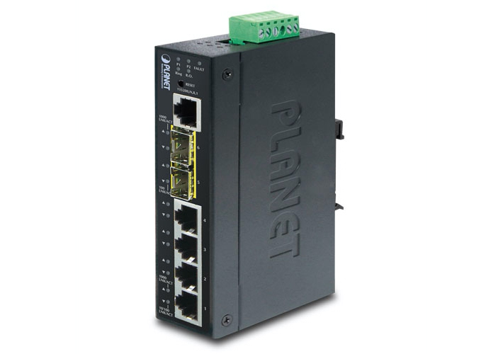 Foto Switch Ethernet gestionado L2+ con formato compacto para entornos industriales.
